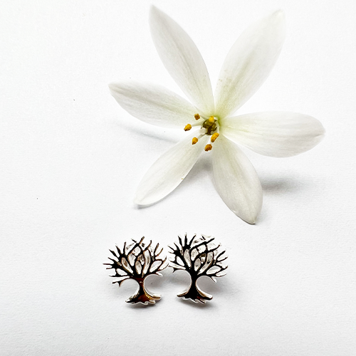 Earrings Petite Tree Of Life - Silver