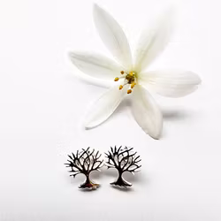 Earrings Petite Tree Of Life - Silver