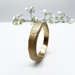 Misty Forest "Rustic" Mens Ring - Förgyllt med 14K Guld