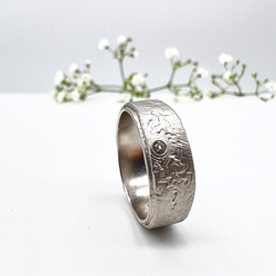 Misty Forest "Azure" Ring - 18K Vitguld med Rhodium