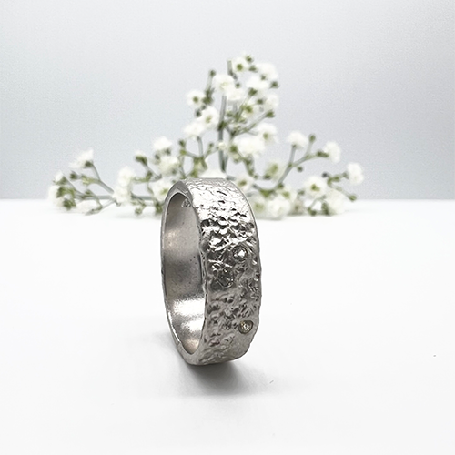 Misty Forest "Fields" Ring - 18K Vitguld med Rhodium