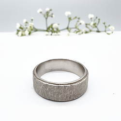 Misty Forest "Urbane" Mens Ring - 18K Vitguld med Rhodium