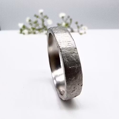 Misty Forest "Jules" Mens Ring - 18K Vitguld med Rhodium