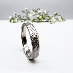 Misty Forest "Fingerprint" Ring - 18K Vitguld med Rhodium