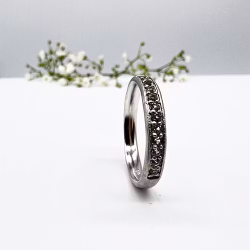 Misty Forest "Sparkling" Ring - 18K Vitguld med Rhodium