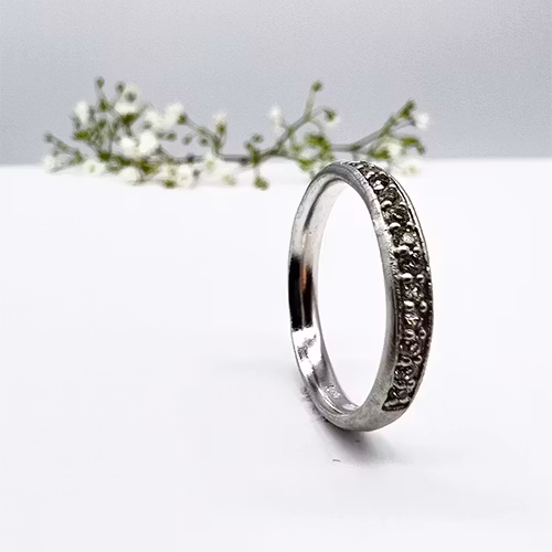 Misty Forest "Sparkling" Ring - 18K Vitguld med Rhodium