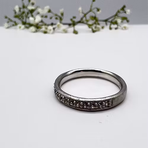 Misty Forest "Sparkling" Ring - 18K Vitguld med Rhodium