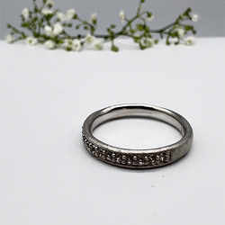 Misty Forest "Sparkling" Ring - 18K Vitguld med Rhodium