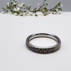 Misty Forest Sparkling Ring - 18K White Gold with Rhodium