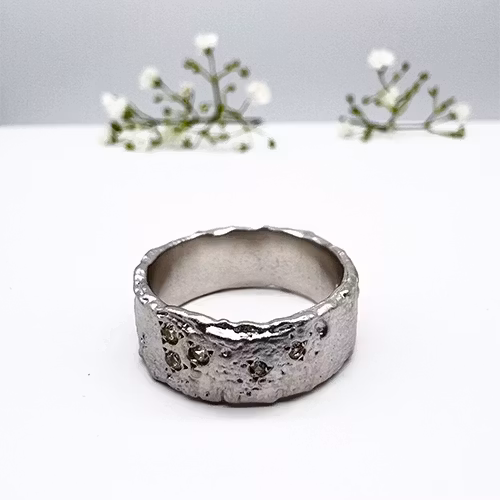 Misty Forest "Starshine" Ring - 18K Vitguld med Rhodium