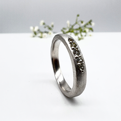Misty Forest "Water" Ring - 18K Vitguld med Rhodium