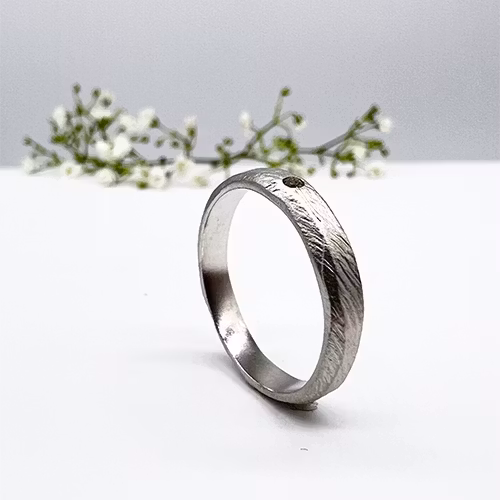 Misty Forest Petite Diamond Ring - 18K White Gold with Rhodium
