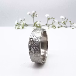 Misty Forest "Azure" Ring - Silver