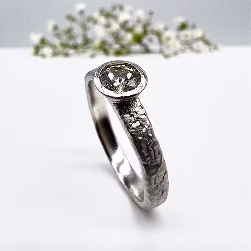 Misty Forest "Teardrop" Ring - Silver