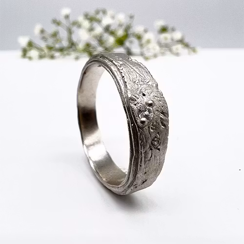 Misty Forest Summer Rain Ring- Silver