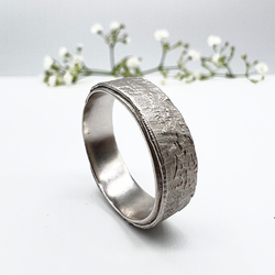 Misty Forest "Urbane" Mens Ring - Silver
