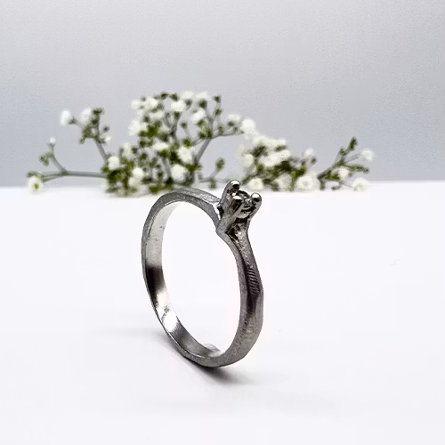 Misty Forest Twig Ring- Silver
