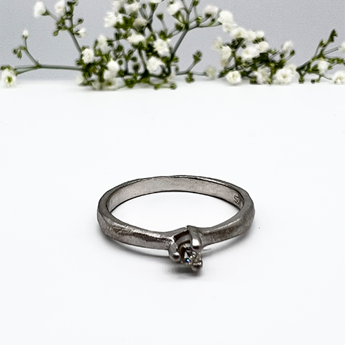 Misty Forest "Twig" Ring - 18K Vitguld med Rhodium