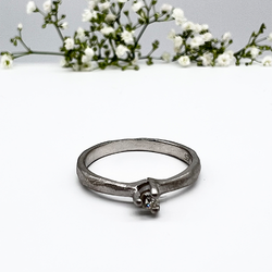 Misty Forest "Twig" Ring - 18K Vitguld med Rhodium