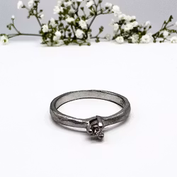 Misty Forest "Twig" Ring - 18K Vitguld med Rhodium