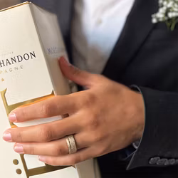 Misty Forest Wilderness Mens Ring - 14K Gold