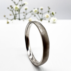 Misty Forest "Plain" Ring - 18K Vitguld med Rhodium