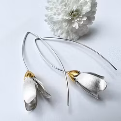 Örhängen Snödroppar - Silver/Guld