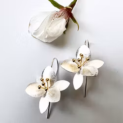 Earrings Clematis - Silver/Gold