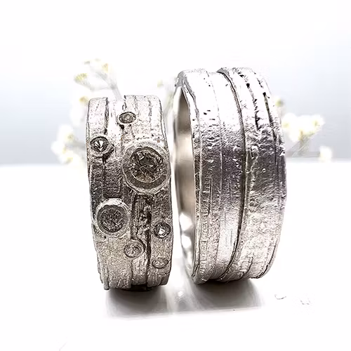 Misty Forest "Bark" Mens Ring