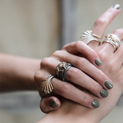 Ring Ginkgo Biloba - Silver