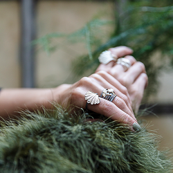 Ring Ginkgo Biloba - Brons/Guld