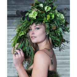 Örhängen Lemon Button Fern - Brons/Guld