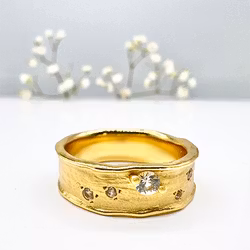 Misty Forest "Cloudy" Ring - 18K Gulguld