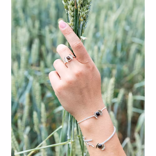 Armband Clouded Apollo Butterfly  - Silver