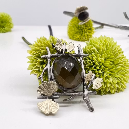 Halsband Phalène Butterfly - Brons/Guld