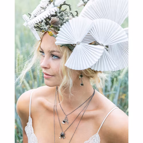 Halsband Phalène Butterfly - Brons/Guld