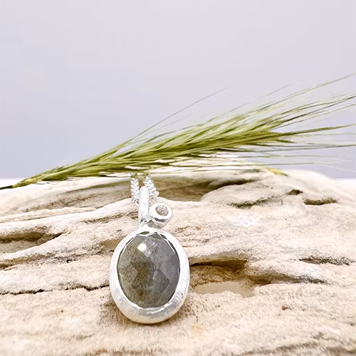 Halsband Foggy Rain - Silver