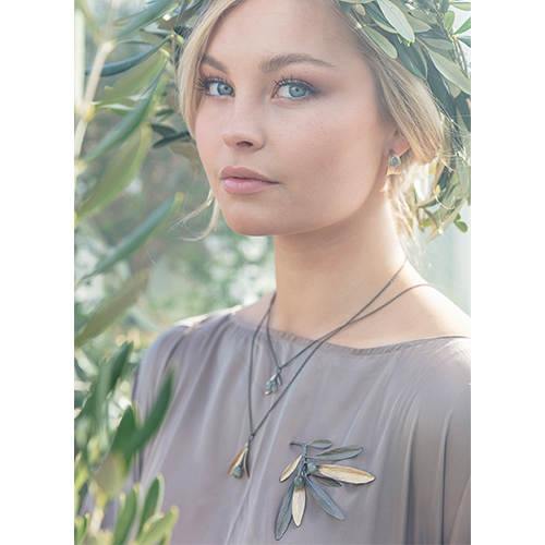 Örhängen Amorgos Olive - Brons/Guld