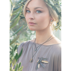 Örhängen Amorgos Olive - Brons/Guld