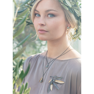 Örhängen Amorgos Olive - Brons/Guld