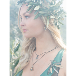 Halsband Rhodos Olive - Brons/Guld