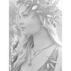Halsband Antiparos Olive - Silver