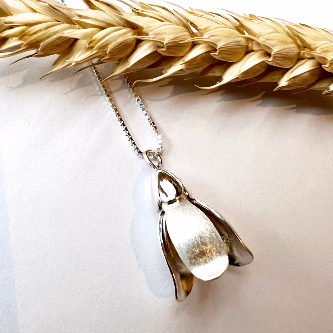Halsband Snödroppar - Silver