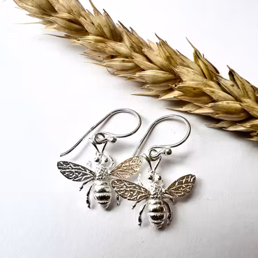 Örhängen Blomsterbi - Silver