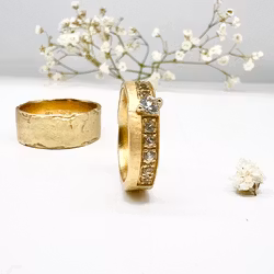 Misty Forest "Shadow" Ring - 18K Gulguld