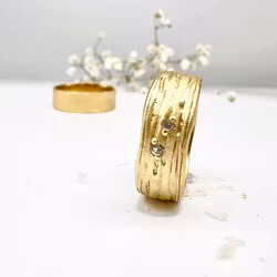 Misty Forest "Two Stars" Ring - 18K Gulguld