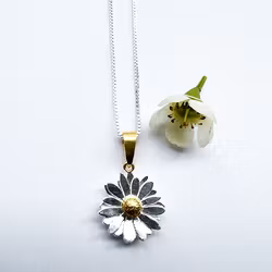 Halsband Daisies - Silver/Guld