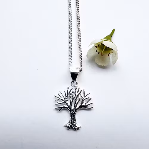 Necklace Tree Of Life - Shiny Silver