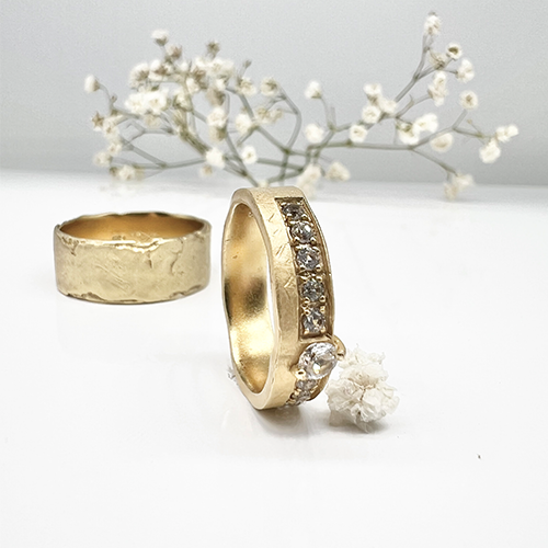 Misty Forest "Shadow" Ring - 18K Naturligt Vitguld