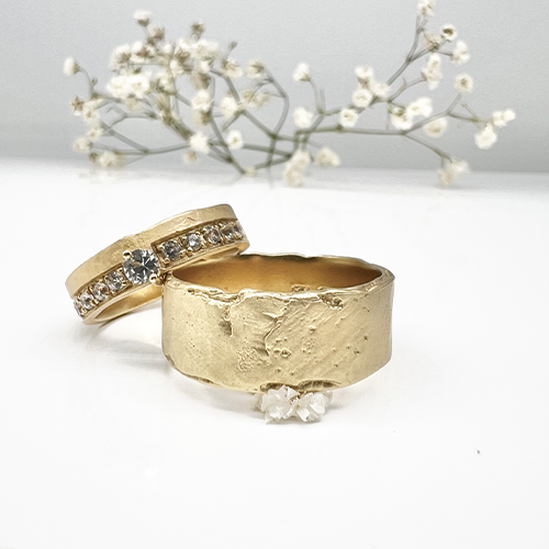 Misty Forest "Shadow" Ring - 18K Naturligt Vitguld